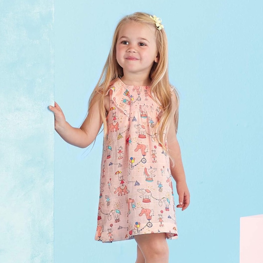 MudPie Circus Print Muslin Dress